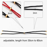 5pcs 3mm Red Rope Adjustable Chain for DIY Necklaces Charms Jewelry