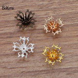BoYuTe 17MM Metal Brass Filigree Flower Diy Jewelry Materials