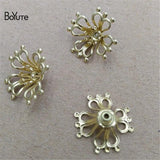 BoYuTe 17MM Metal Brass Filigree Flower Diy Jewelry Materials