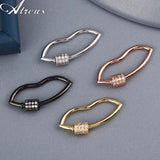 1pc Lip Shape DIY Jewelry Copper Micro Pave Zirconia Hanging Chain Hooks