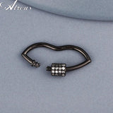 1pc Lip Shape DIY Jewelry Copper Micro Pave Zirconia Hanging Chain Hooks