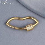 1pc Lip Shape DIY Jewelry Copper Micro Pave Zirconia Hanging Chain Hooks