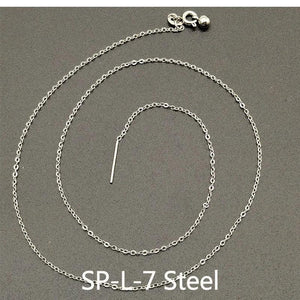2PCS Stainless Steel Sun Chains Necklace with Clasp Components
