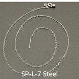 2PCS Stainless Steel Sun Chains Necklace with Clasp Components