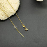 2PCS Stainless Steel Sun Chains Necklace with Clasp Components