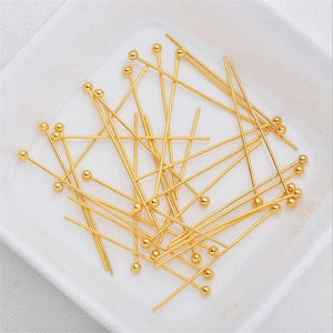 50pcs Brass Ball Head Pins for DIY Jewelry Making