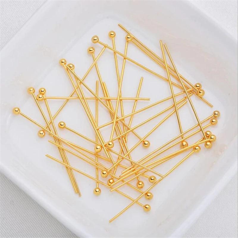 50pcs Brass Ball Head Pins for DIY Jewelry Making