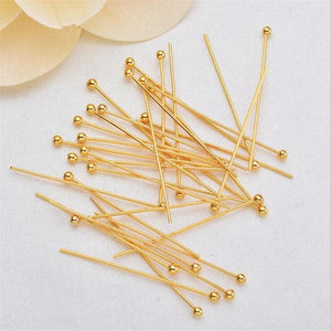 50pcs Brass Ball Head Pins for DIY Jewelry Making