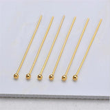 50pcs Brass Ball Head Pins for DIY Jewelry Making