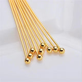 50pcs Brass Ball Head Pins for DIY Jewelry Making