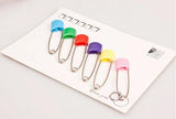 50pcs 5.5cm Colored Plastic Hijab Safety Pins Baby Stainless Steel Needles