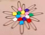 50pcs 5.5cm Colored Plastic Hijab Safety Pins Baby Stainless Steel Needles