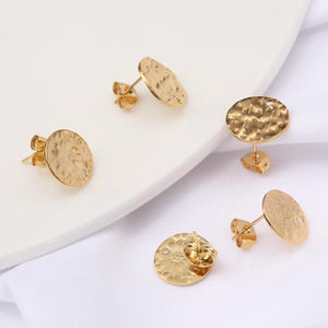 10Pcs Stainless Steel Flower Stud Earring Posts DIY Jewelry Making