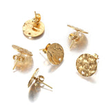 10Pcs Stainless Steel Flower Stud Earring Posts DIY Jewelry Making
