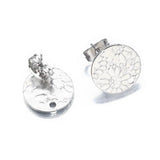 10Pcs Stainless Steel Flower Stud Earring Posts DIY Jewelry Making