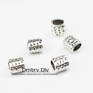 10pcs Ancient Silver Charms Beads Vintage Spacer For DIY Jewelry LC0124