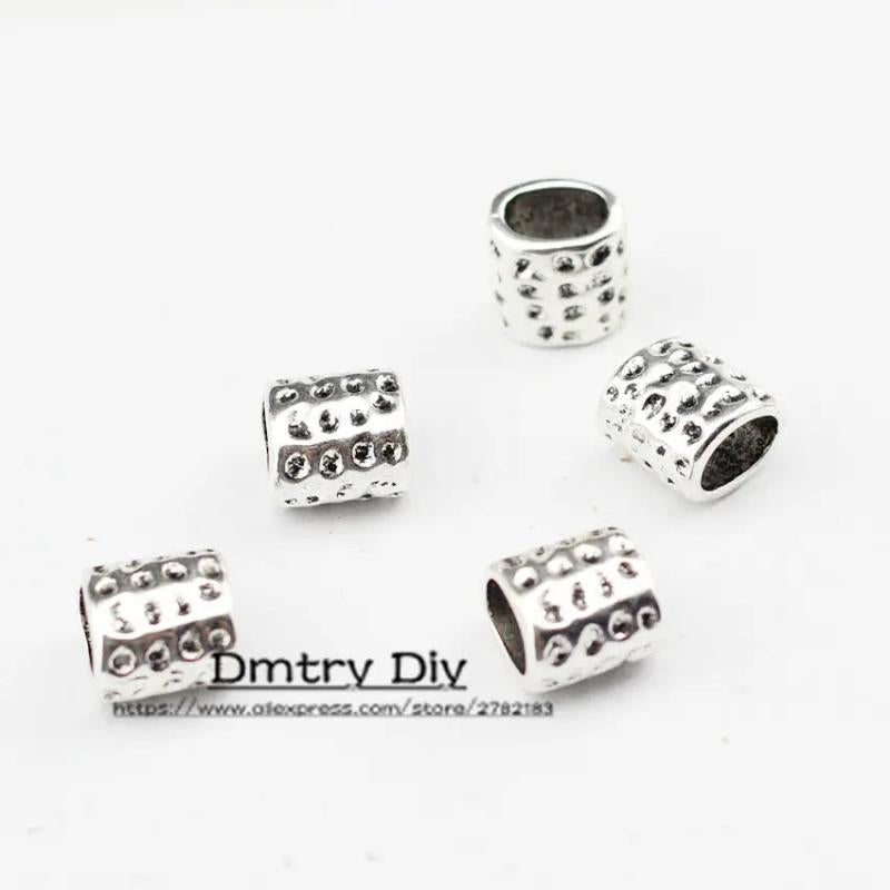 10pcs Ancient Silver Charms Beads Vintage Spacer For DIY Jewelry LC0124