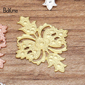 BoYuTe Stamping Flower Metal Brass 23*30MM Diy Hand Jewelry Accessories