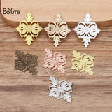 BoYuTe Stamping Flower Metal Brass 23*30MM Diy Hand Jewelry Accessories