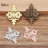 BoYuTe Stamping Flower Metal Brass 23*30MM Diy Hand Jewelry Accessories