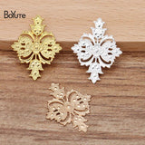 BoYuTe Stamping Flower Metal Brass 23*30MM Diy Hand Jewelry Accessories