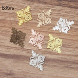 BoYuTe Stamping Flower Metal Brass 23*30MM Diy Hand Jewelry Accessories