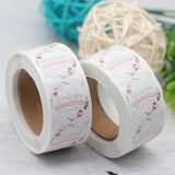 500pcs Floral Circle Thank You Stickers for Small Business Labels