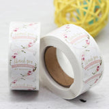500pcs Floral Circle Thank You Stickers for Small Business Labels