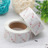 500pcs Floral Circle Thank You Stickers for Small Business Labels