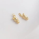 4PCS 14k Filled Zircon Animal Necklace DIY Bracelet Jewelry
