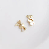 4PCS 14k Filled Zircon Animal Necklace DIY Bracelet Jewelry