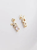 4PCS 14k Filled Zircon Animal Necklace DIY Bracelet Jewelry