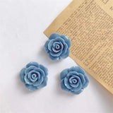 10PCS 23x9mm Resin Rose Flower Charms DIY Jewelry Making