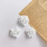 10PCS 23x9mm Resin Rose Flower Charms DIY Jewelry Making