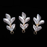 10 PCS Metal Alloy KC Leaves Pendant Charms For Jewelry Making