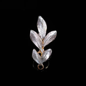 10 PCS Metal Alloy KC Leaves Pendant Charms For Jewelry Making