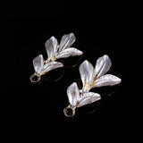 10 PCS Metal Alloy KC Leaves Pendant Charms For Jewelry Making