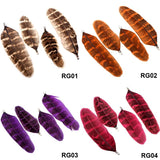 70/90MM Colorful Dot Natural Feather Tassel Pendant DIY Necklace Earring
