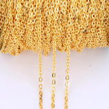 5m 2x3mm 3x4mm Necklace Chains Rhodium/Silver/Gold/Bronze Flat Open Link Chain