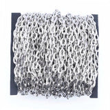 5m 2x3mm 3x4mm Necklace Chains Rhodium/Silver/Gold/Bronze Flat Open Link Chain
