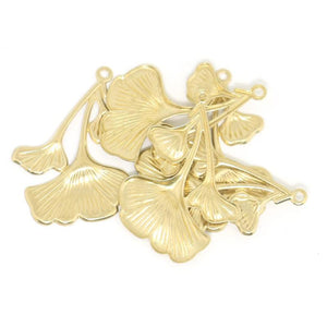 10-Piece Embossed Three Leaf Earrings Pendant Set