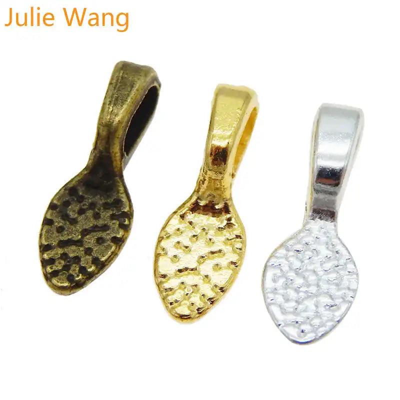 60PCS Glue On Bail Tag Charms Pendant Necklace Bracelet Jewelry Mak