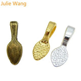 60PCS Glue On Bail Tag Charms Pendant Necklace Bracelet Jewelry Mak