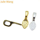 60PCS Glue On Bail Tag Charms Pendant Necklace Bracelet Jewelry Mak