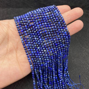 Lapis Lazuli Faceted Beads 2-4mm for Jewelry Making