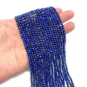 Lapis Lazuli Faceted Beads 2-4mm for Jewelry Making