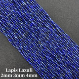 Lapis Lazuli Faceted Beads 2-4mm for Jewelry Making