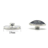 12pcs Zodiac Printed 18mm Snap Button DIY Jewelry Accessories