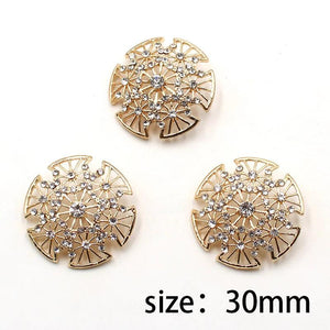 5pcs 30mm Rhinestone Crystal Buttons DIY Clothing Decoration