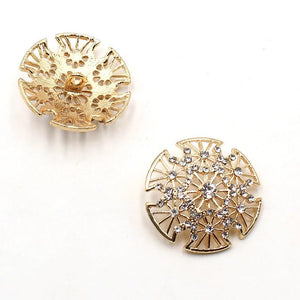 5pcs 30mm Rhinestone Crystal Buttons DIY Clothing Decoration